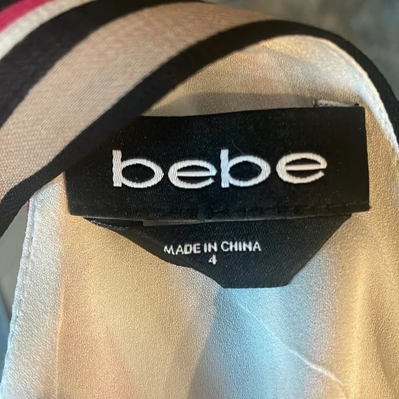 bebe One Piece Sleeveless Jumpsuit in Multi Strip Colors Size 4 - Picture 9 of 10